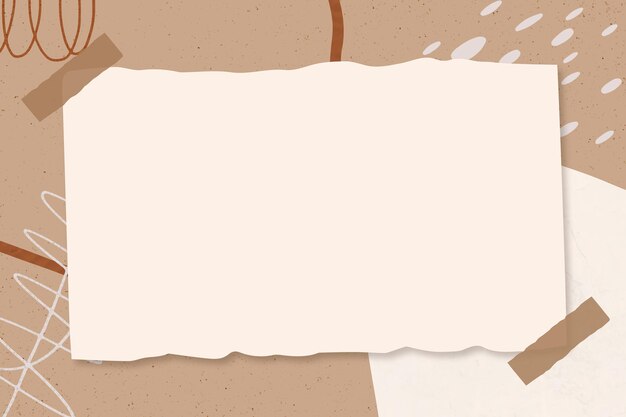 Nota de papel sobre fondo marrón de Memphis