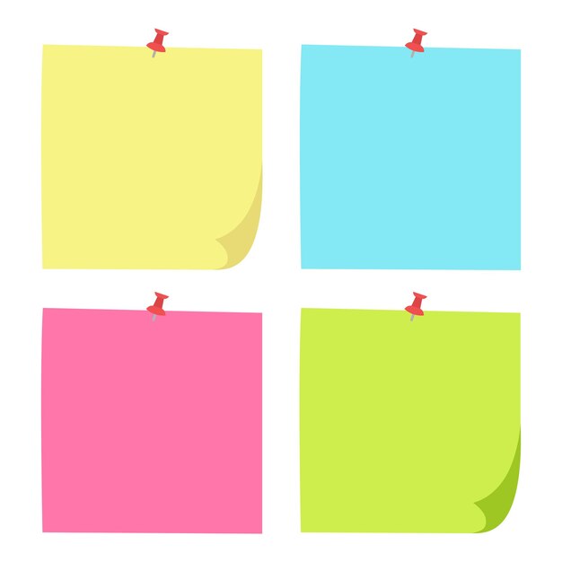 Notas adhesivas multicolores