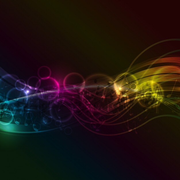 Notas musicales abstractas de fondo