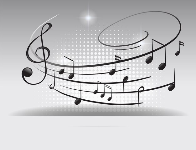 Notas musicales y clave de treble