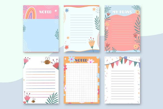 Notas y tarjetas de álbumes de recortes