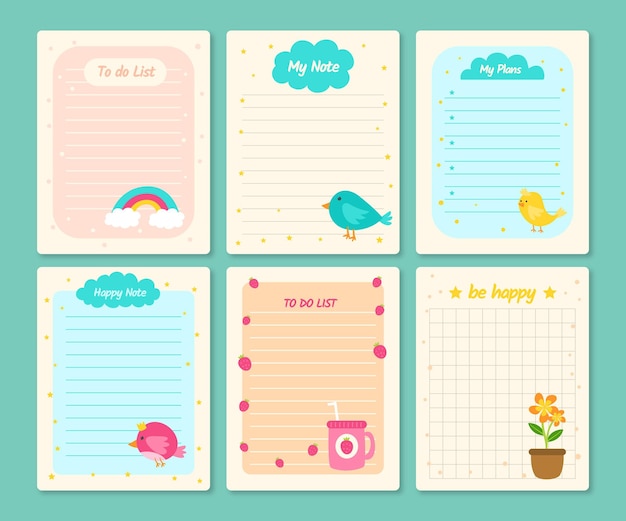 Notas y tarjetas de álbumes de recortes