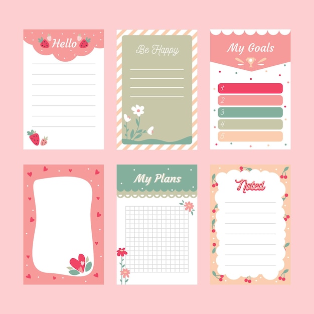 Notas y tarjetas de álbumes de recortes