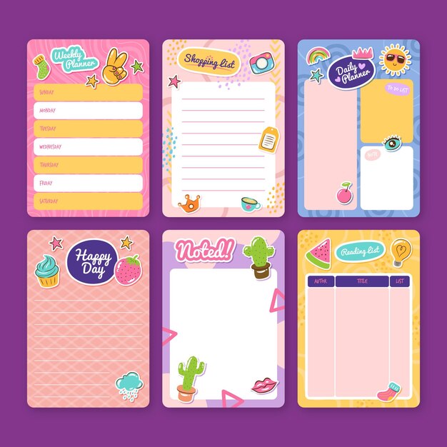 Notas y tarjetas de álbumes de recortes