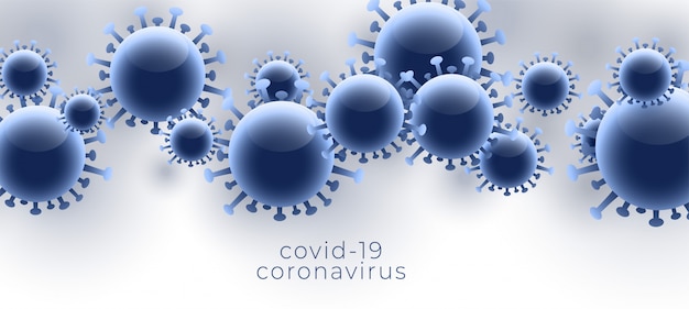 Vector gratuito novela flotante coronavirus covid-19 propagación diseño de banner