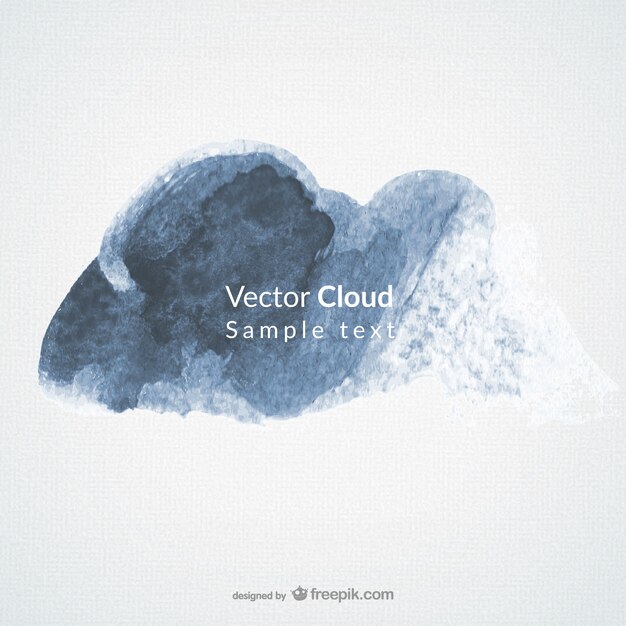 Nube de acuarela vector