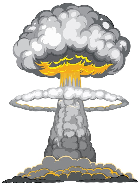 Nube en forma de hongo de la bomba atómica