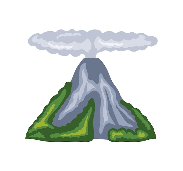 Vector gratuito nube de humo de volcán