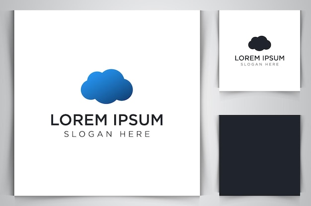 Nube logo diseños vector ilustración aislado fondo