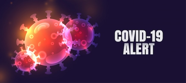 Nuevo diseño de banner de alerta de pandemia de coronavirus covid-19