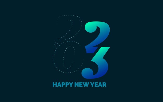 Nuevo diseño tipográfico del año 2023 2023 números logotipo ilustración Ilustración vectorial