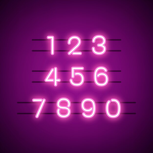 Número 0-9 vector de sistema numérico