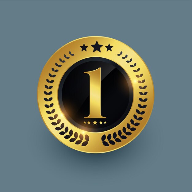 número decorativo 1 o un símbolo de honor para el líder de negocios