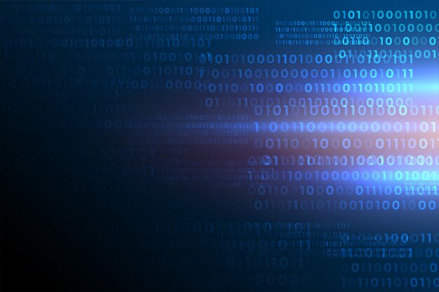 Números de código binario futurista fondo de datos digitales