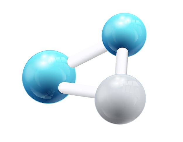 Objeto de fórmula química estructural 3d