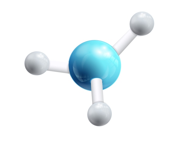 Objeto de fórmula química estructural 3d