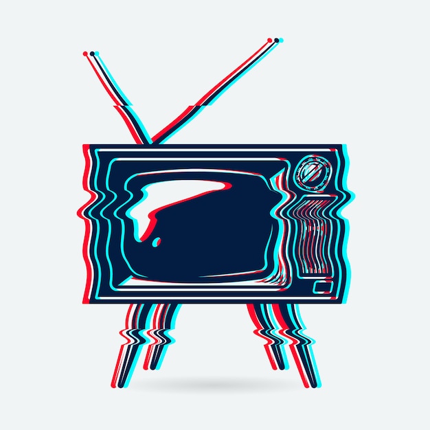 Vector gratuito objeto retro tv