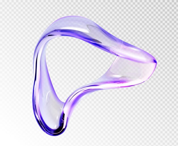 Objeto de vidrio 3D de forma abstracta