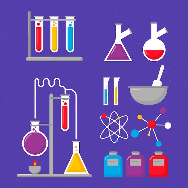 Objetos de laboratorio de ciencias
