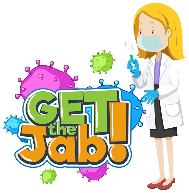  Obtenga la fuente jab con un personaje de dibujos animados de doctora