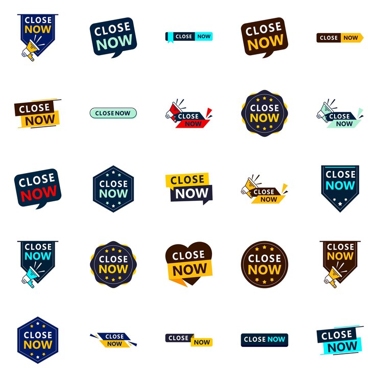 Vector gratuito obtenga el paquete de 25 pancartas de texto "deal done"