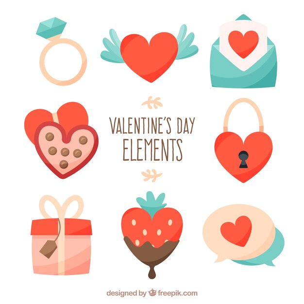 Ocho elementos para san valentin