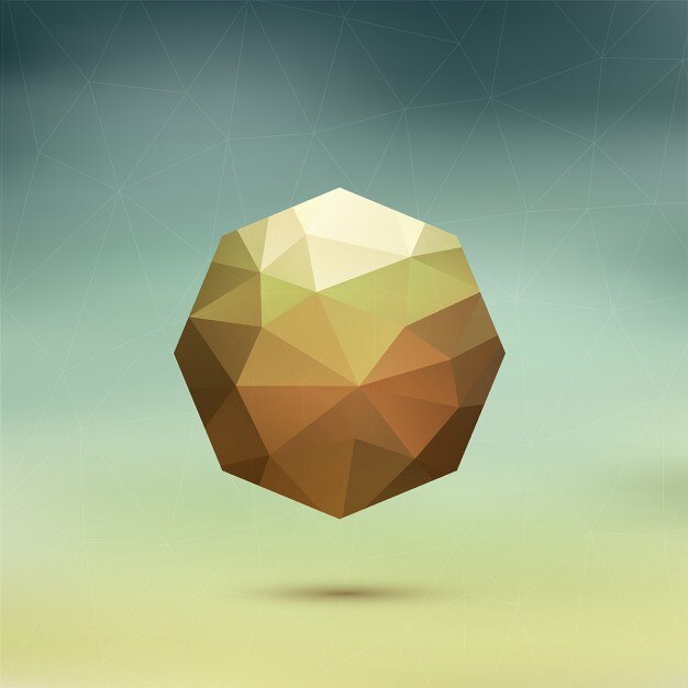 Octágono geométrico en un fondo desenfocado
