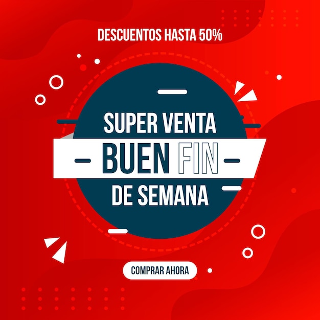 Vector gratuito oferta de descuento de venta de fin de semana