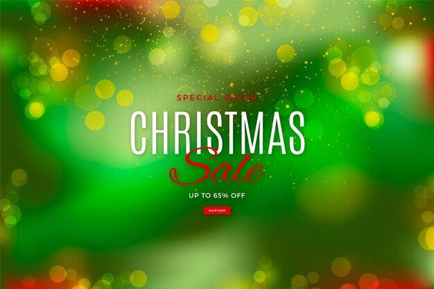 Oferta especial de venta de Navidad borrosa