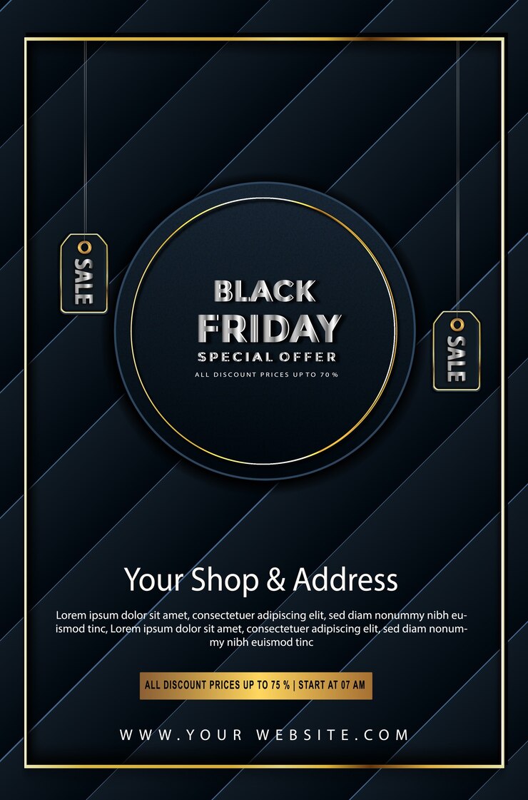 Vector gratuito oferta especial de viernes negro descuento hasta cartel.