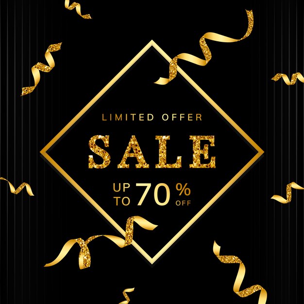 Oferta limitada 70% de descuento en vector de señal