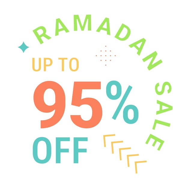 Vector gratuito oferta limitada de hasta 95 de descuento en la venta de ramadán diseño de banner de caligrafía árabe verde