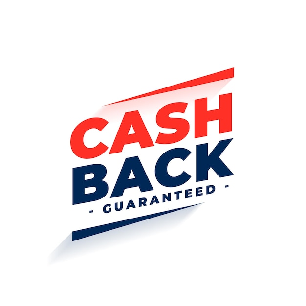 oferta promocional de devolución de dinero garantizada en el fondo de estilo moderno