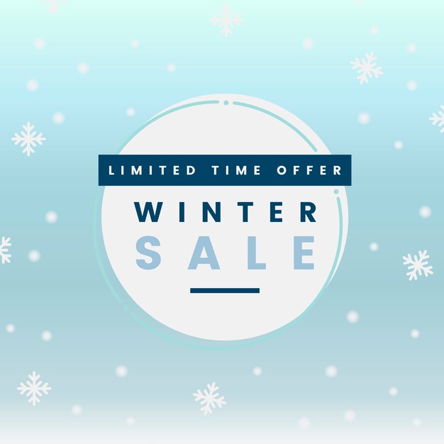 Oferta por tiempo limitado vector de venta de invierno