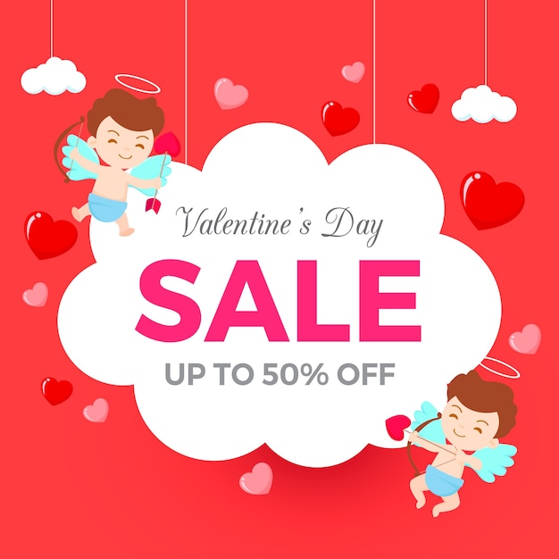 Oferta de venta promocional del día de San Valentín