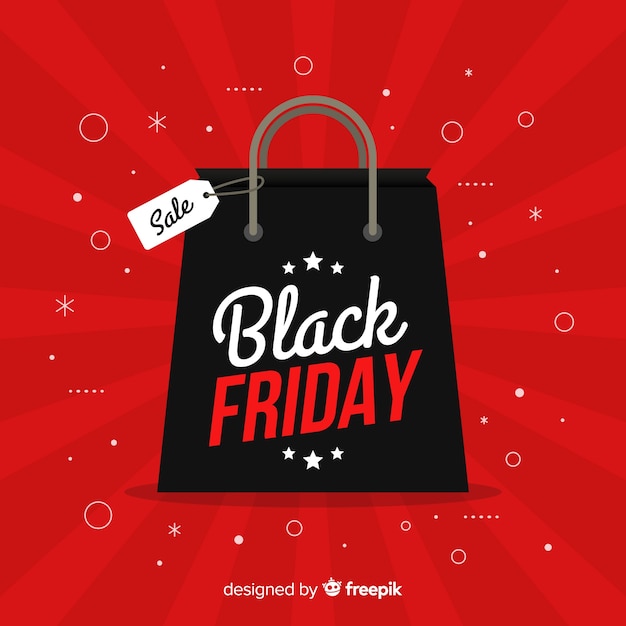 Vector gratuito oferta de viernes negro en diseño plano