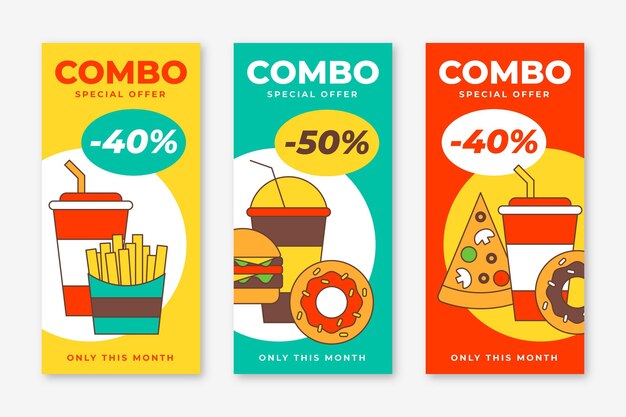 Ofertas combo - concepto de banners