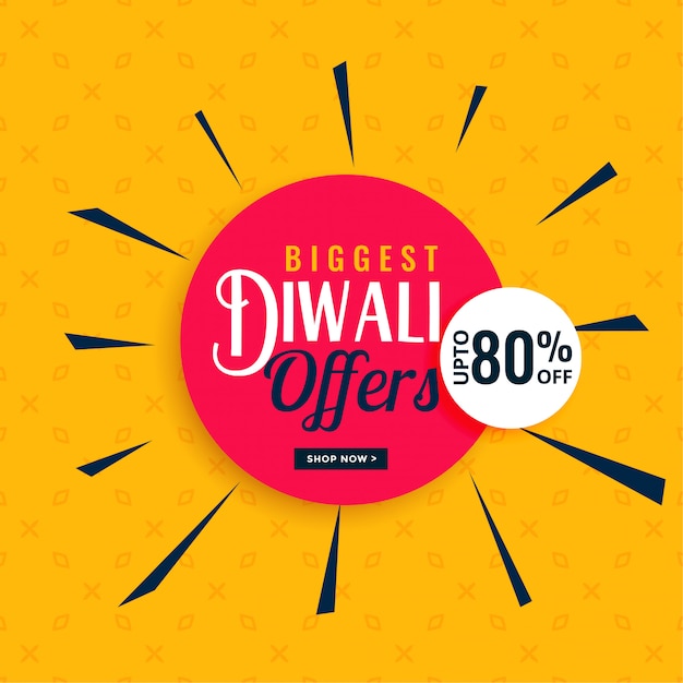 Ofertas de diwali con estilo y diseño de banner de venta.