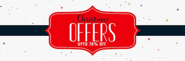 Ofertas navideñas y diseño de banner de venta.