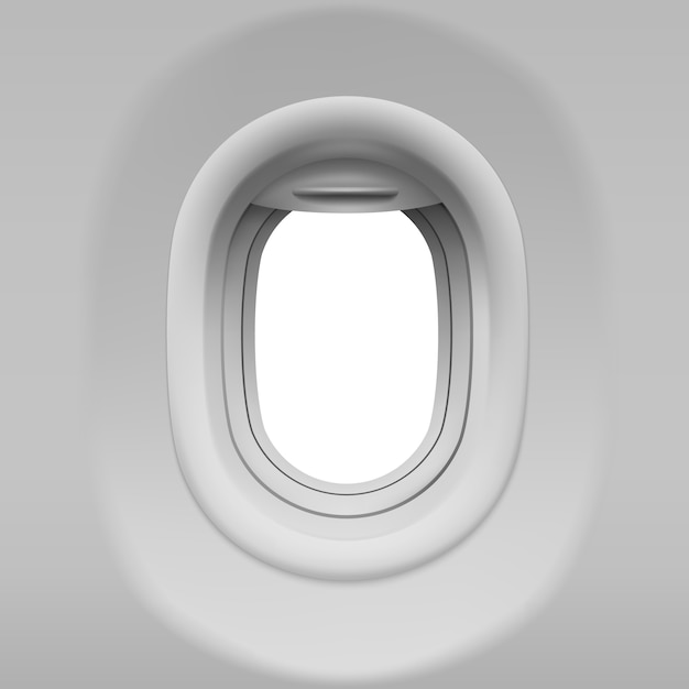 Vector gratuito ojo de buey realista del aeroplano