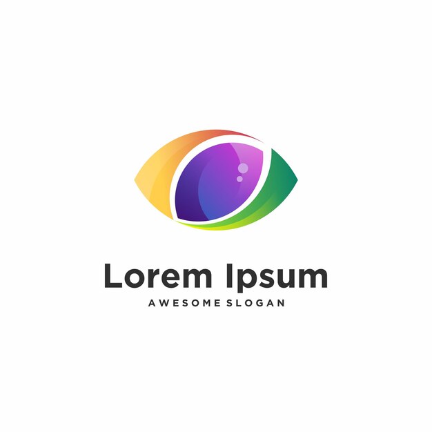 Ojo logo colorido degradado ilustraciones