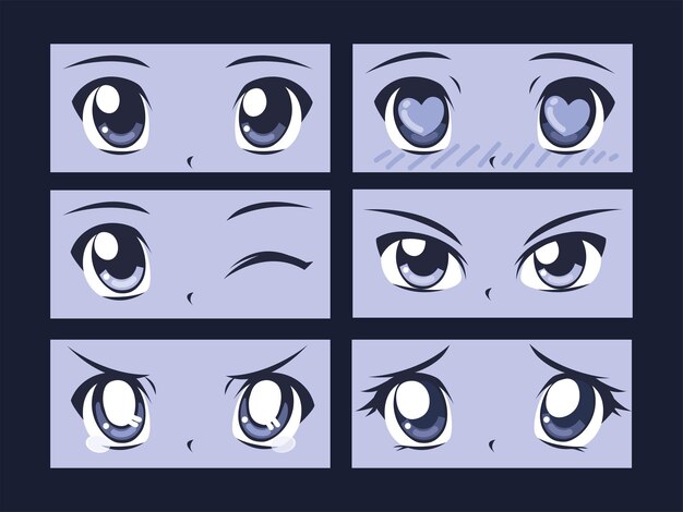 Ojos femeninos de anime