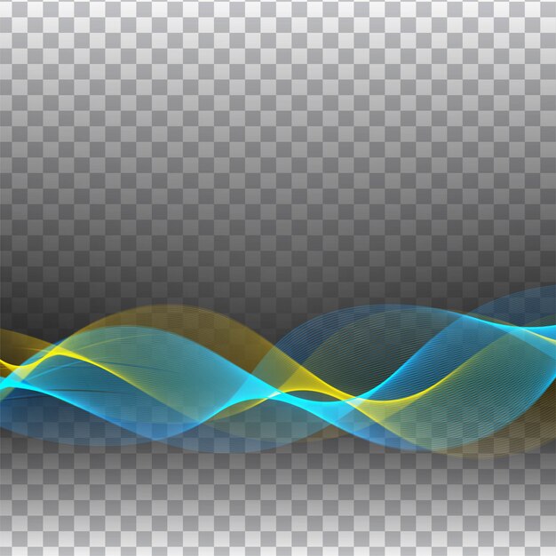 Ola colorido abstracto transparente con estilo
