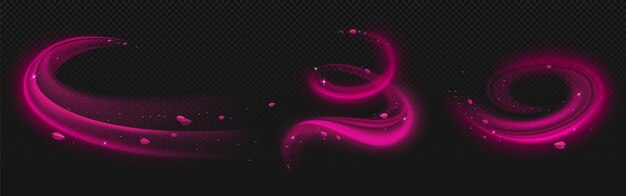 Ola de viento de fragancia rosa con pétalos de flores