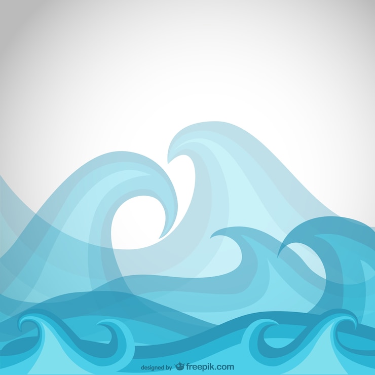 Vector gratuito olas de fondo azul
