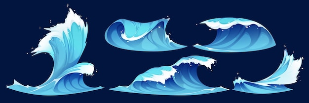 Las olas del mar aisladas en el fondo