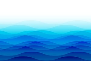 Vector gratuito olas del mar océano con ondas