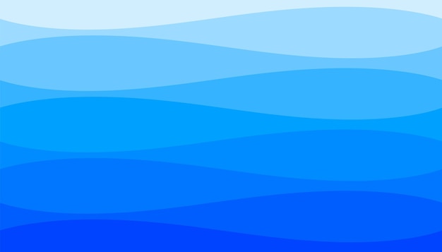 Las olas del mar rizado estilo fondo azul