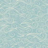 Vector gratis olas del mar vector patrón dibujado a mano abstracto sin fisuras para fondo de pantalla