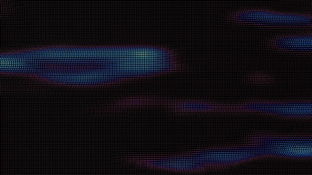 Olas de puntos coloridos Salpicadura de datos digitales de matriz de puntos Elemento de interfaz de usuario de falla suave futurista